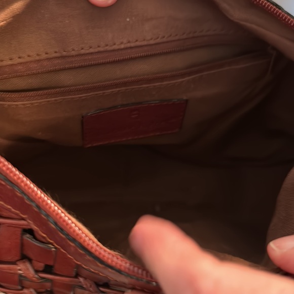 Vintage Leather Etienne Aigner Purse, Basketweave Pattern - Picture 6 of 10